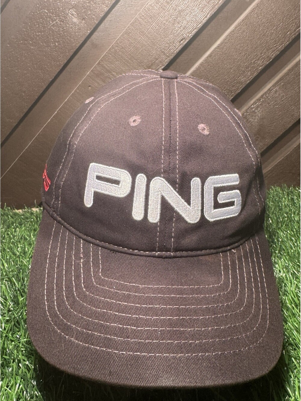 Ping G25 Golf Hat Black White Contrast Stitch Adjustable Strapback Cap